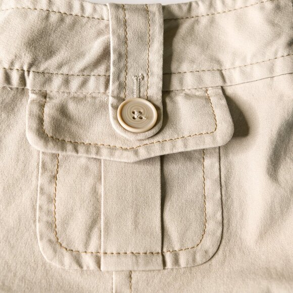 ANN TAYLOR LOFT Tan Khaki Wide Leg Pants with Pockets - Size 10P - Picture 5 of 10